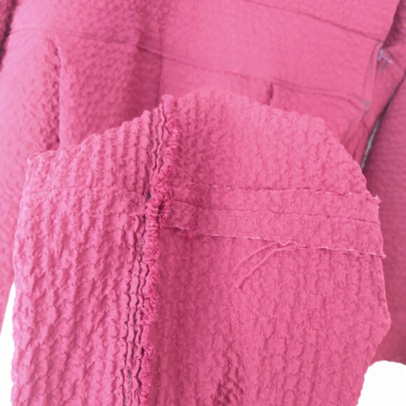 Mennonite Dress 41" Bust 36" Waist Old Colony Cape Bodice Stretchy Burgundy - Picture 8 of 12